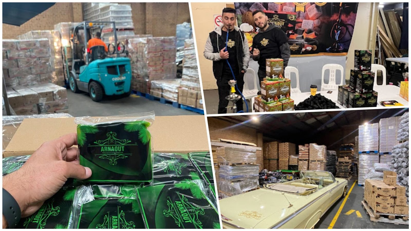 Published Arnaout distribution and event scenes in Australia